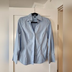 Express Sky Blue WOMENS STRETCH  Dress Shirt